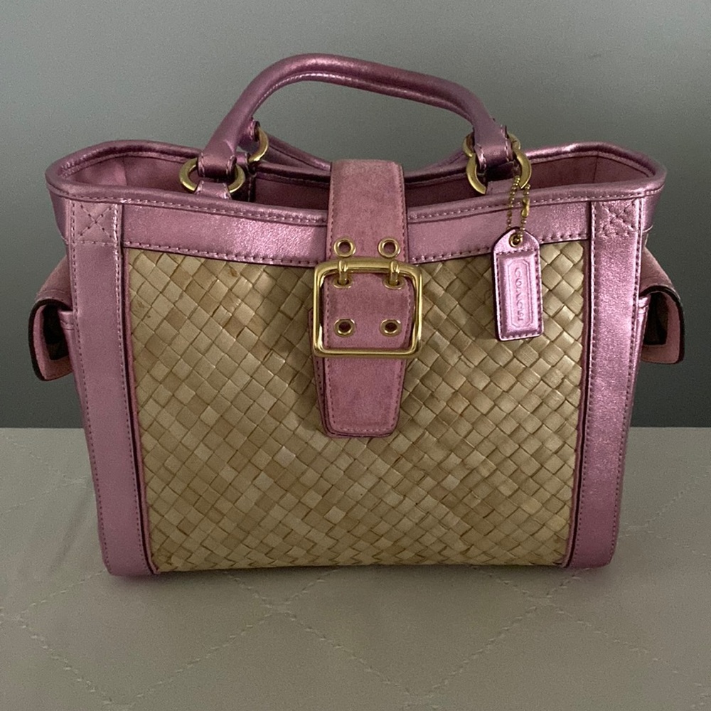 Coach straw purse
